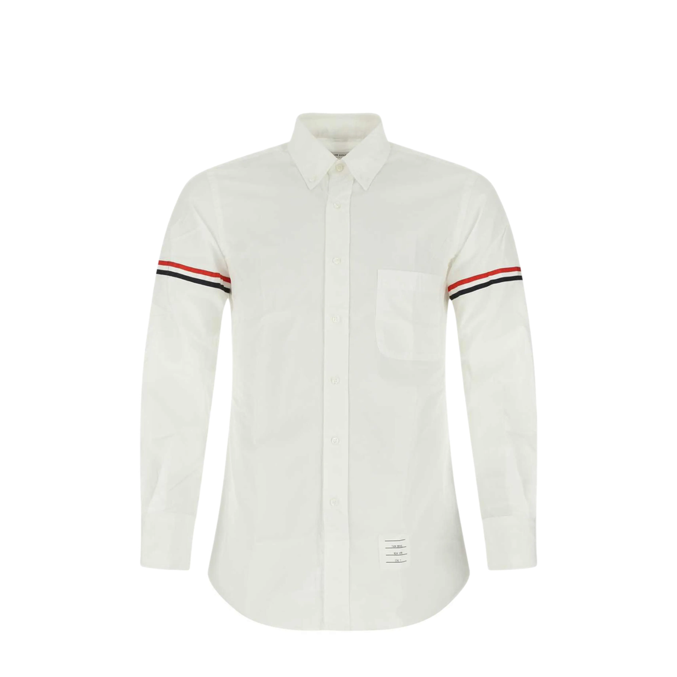 MAYFEYR - Thom Browne - Classic Shirt With Rwb Grosgrain Armbands In Poplin - MWL150E03113100
