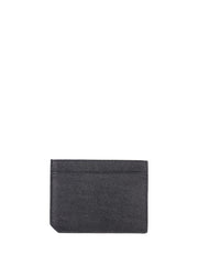 Card holder in grain de poudre embossed leather