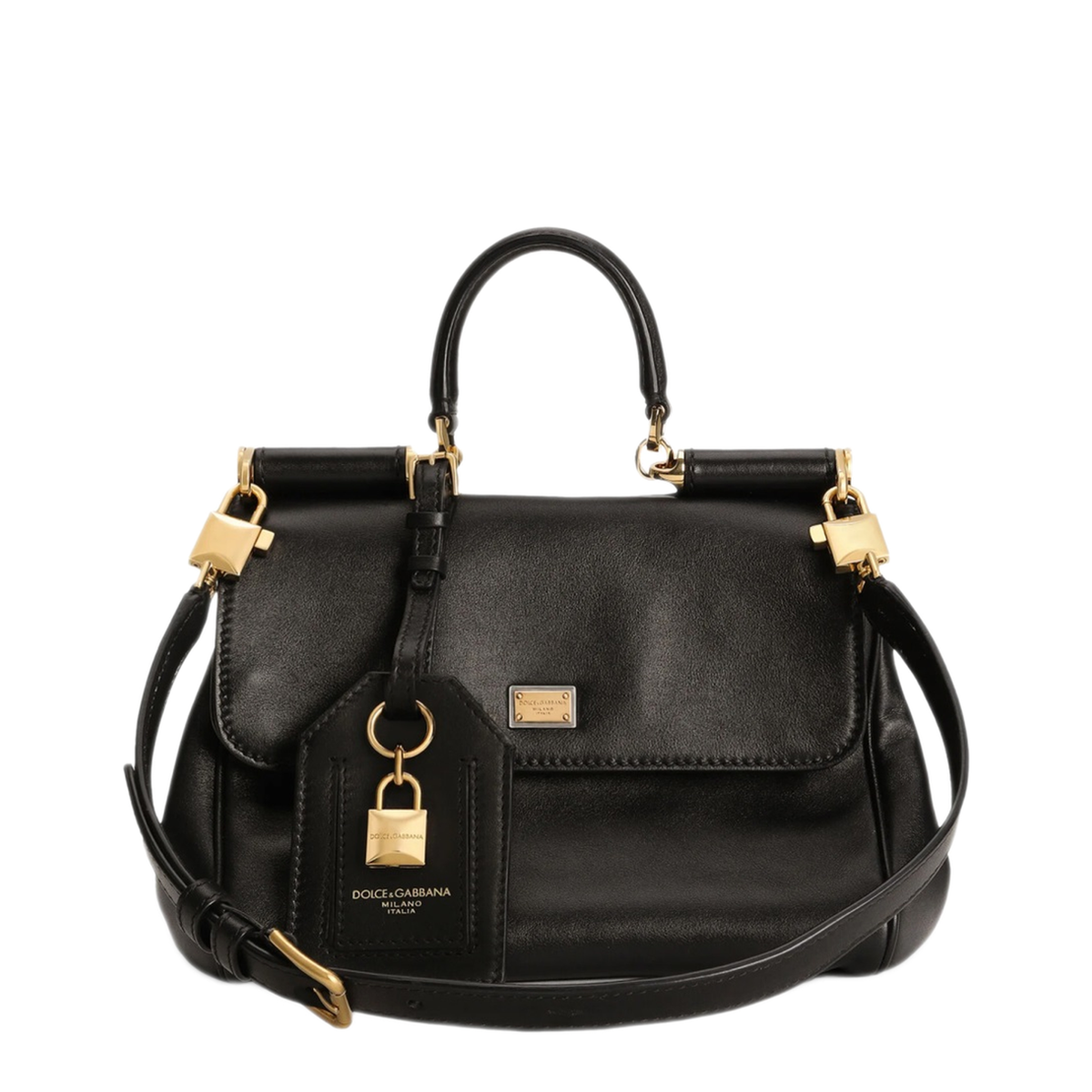 My Sicily Small Calfskin Handbag - Black