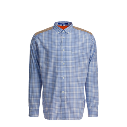 MAYFEYR -  - Check Shirt With Quilted Inserts - WPB012W251SAXNVWHXOR