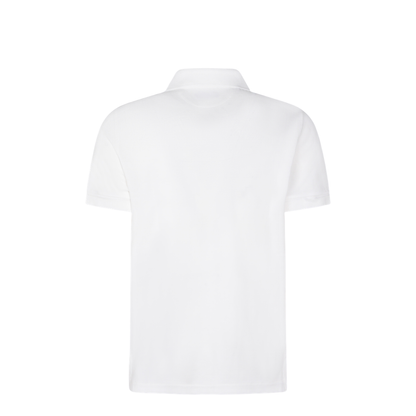 Lyocell Pique Polo Shirt In White