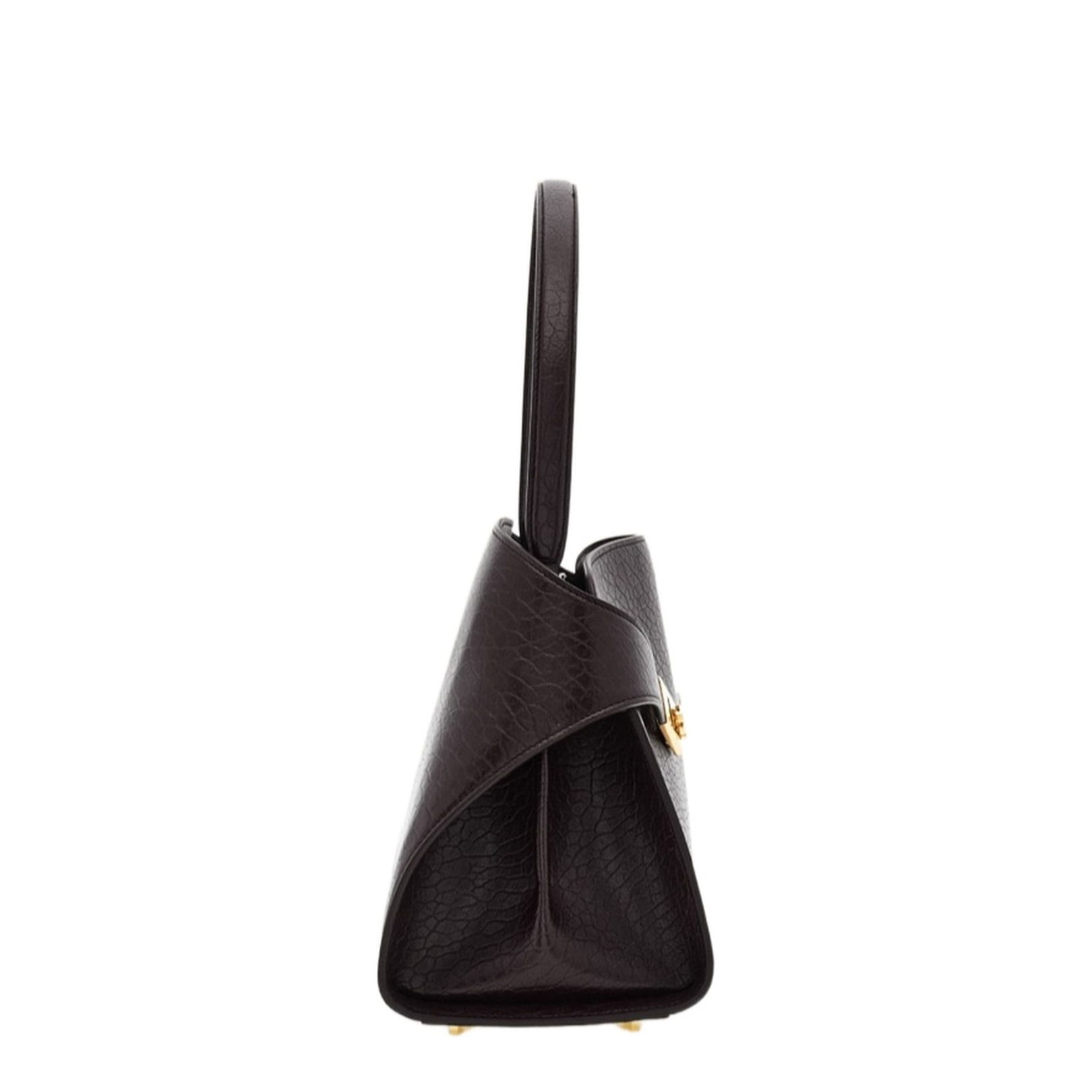 Dark Brown Leather Medium Hug Soft Shoulder Bag