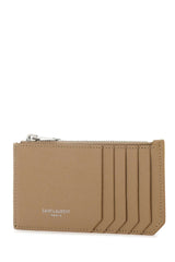 Zipped Cardholder, Silver Hardware