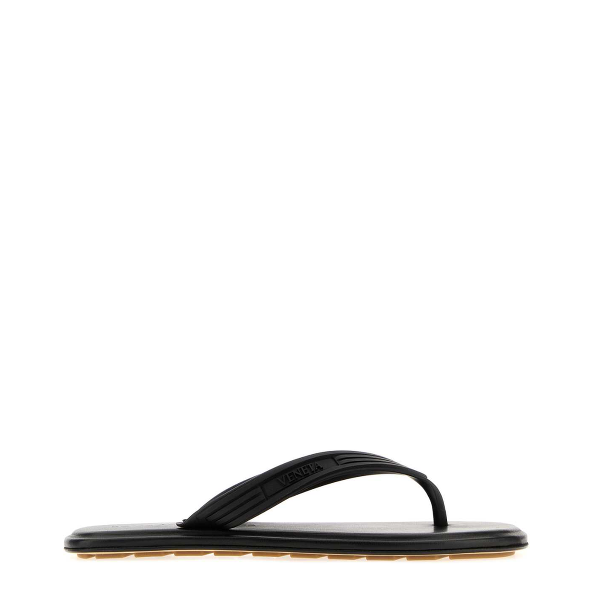 MAYFEYR - Bottega Veneta - Black Rubber Sampieri Thong Slippers - 867821V00P51000