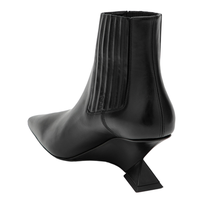 MAYFEYR - The Attico - Cheope Wedge-Hell Ankle Boots In Black Calfskin - 261WSH00921LBT019AA100