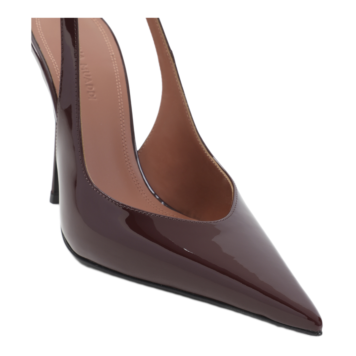 MAYFEYR - Amina Muaddi - Anok Sling Patent Pump - 18S366679ANOMERLOT