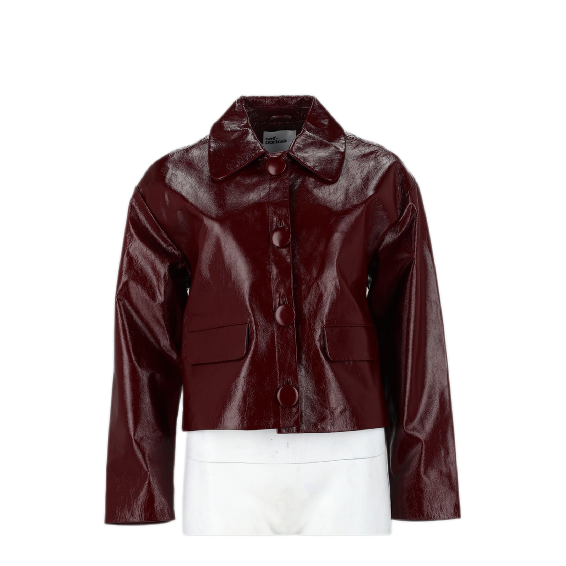 MAYFEYR - Self Portrait - Leather Jacket With Buttons - PF25091JBUBURGUNDY