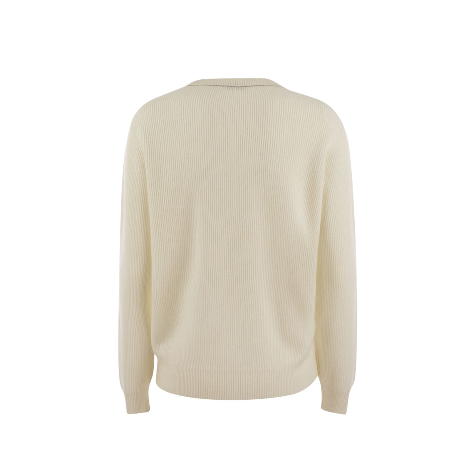 English Rib Cashmere Sweater with Monile