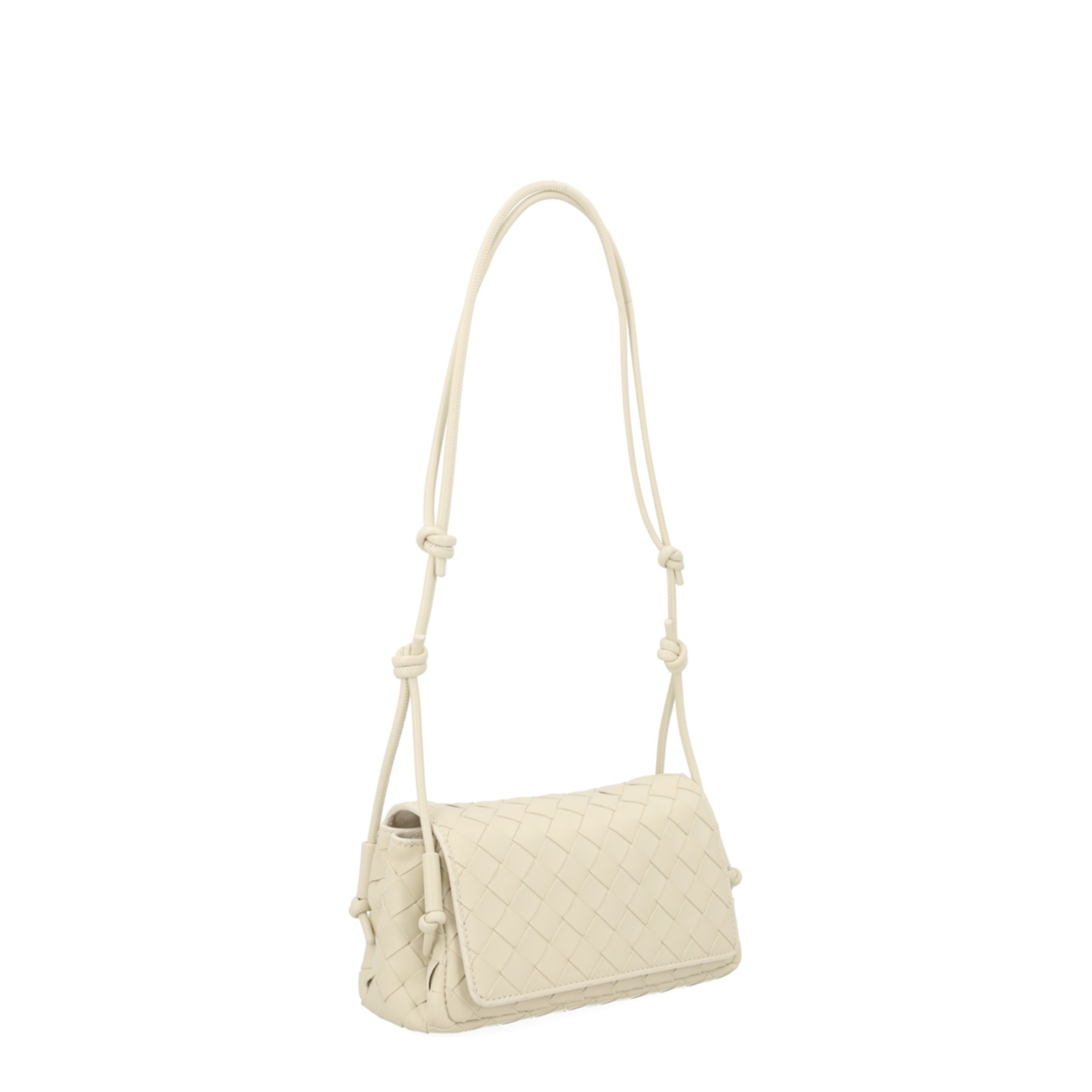 Notturno Intrecciato Nappa Crossbody - Sea Salt