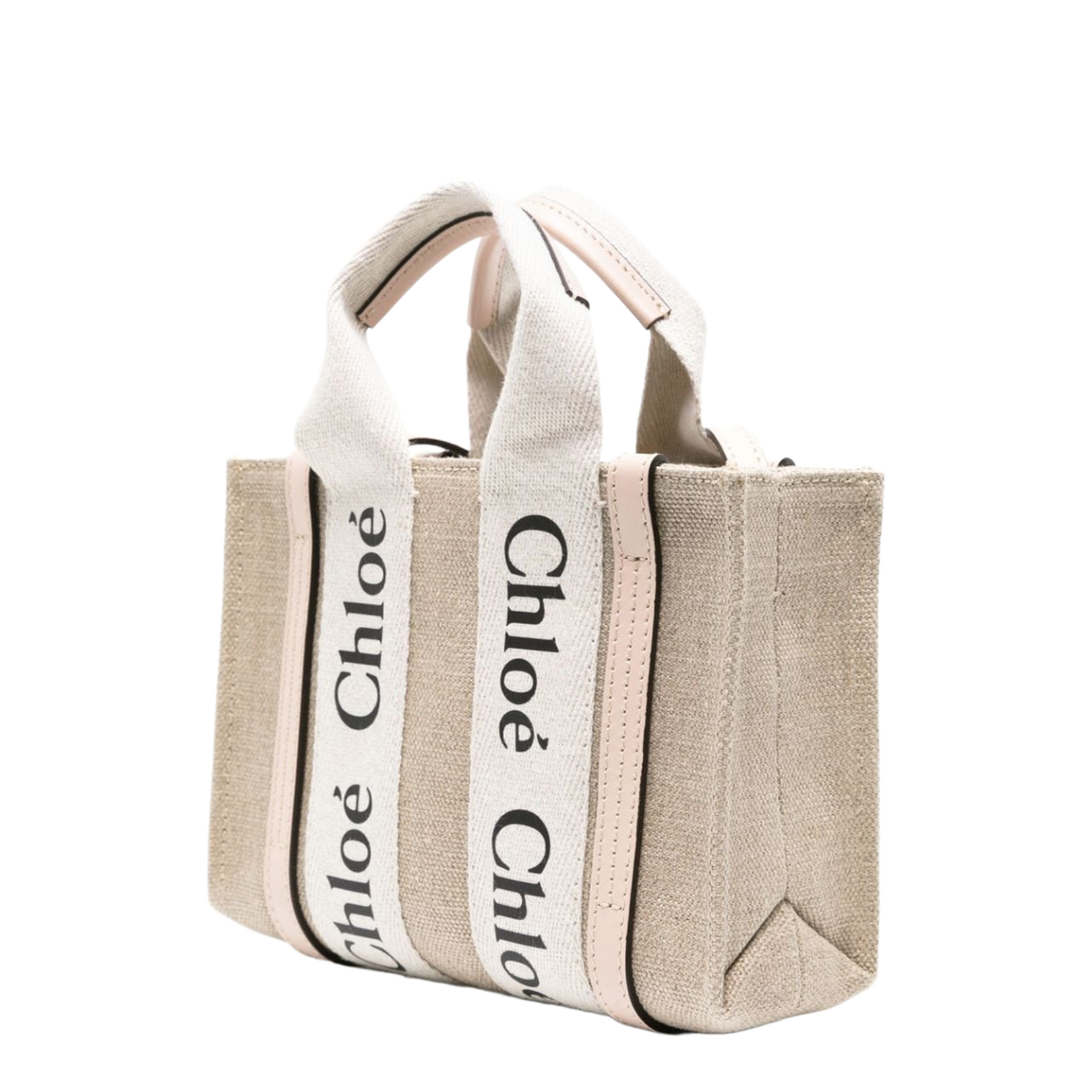 Mini Woody Tote Bag In Linen