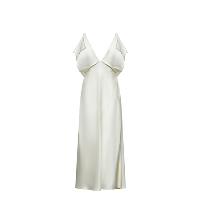 Ivory Viscose Blend Dress