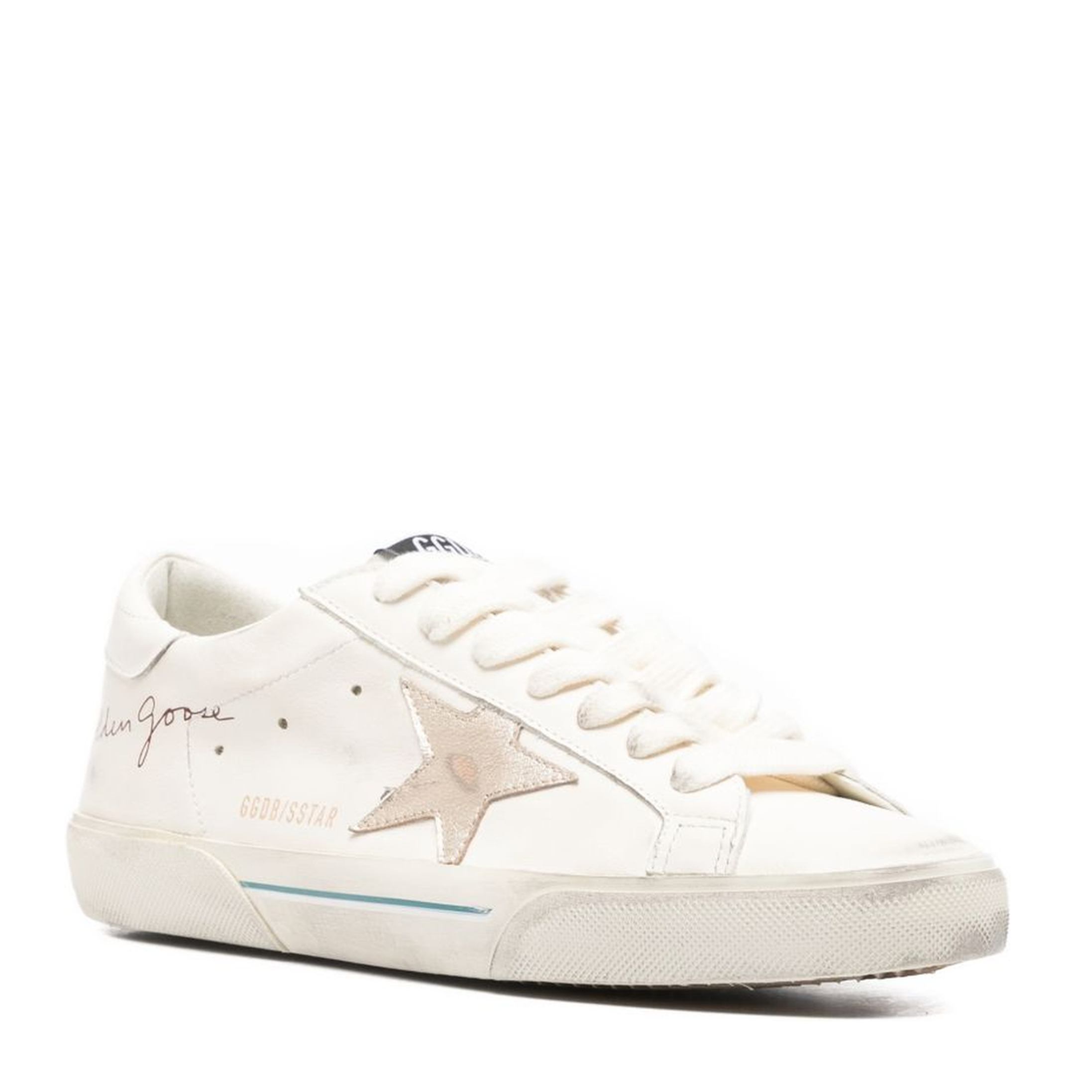 Super-Star Nappa Leather Sneakers with Laminated Leather Star