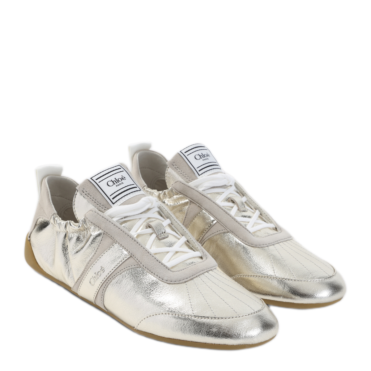 MAYFEYR - Chloè - Kick Sneakers In Palladium Leather - CH26A15RYO9DG
