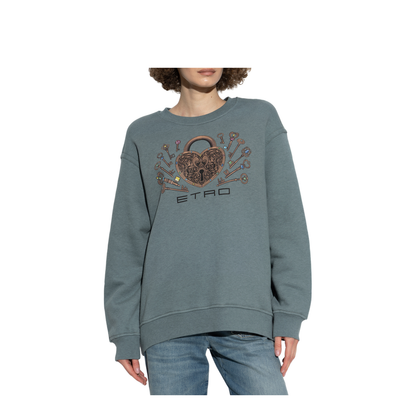 Sweatshirt with Colorful Print