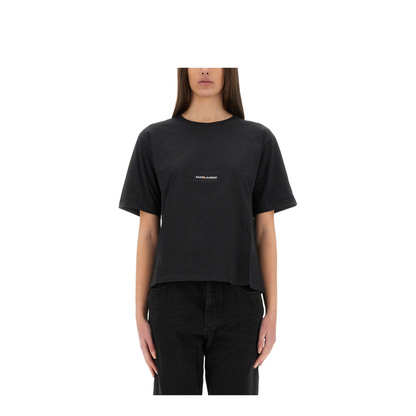 Logo Lettering Print Black Tee