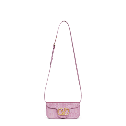 Pink Fabric Loca Clutch