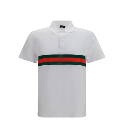 MAYFEYR - Gucci - Cotton Jersey Polo Shirt With Web - 875092XJH0U