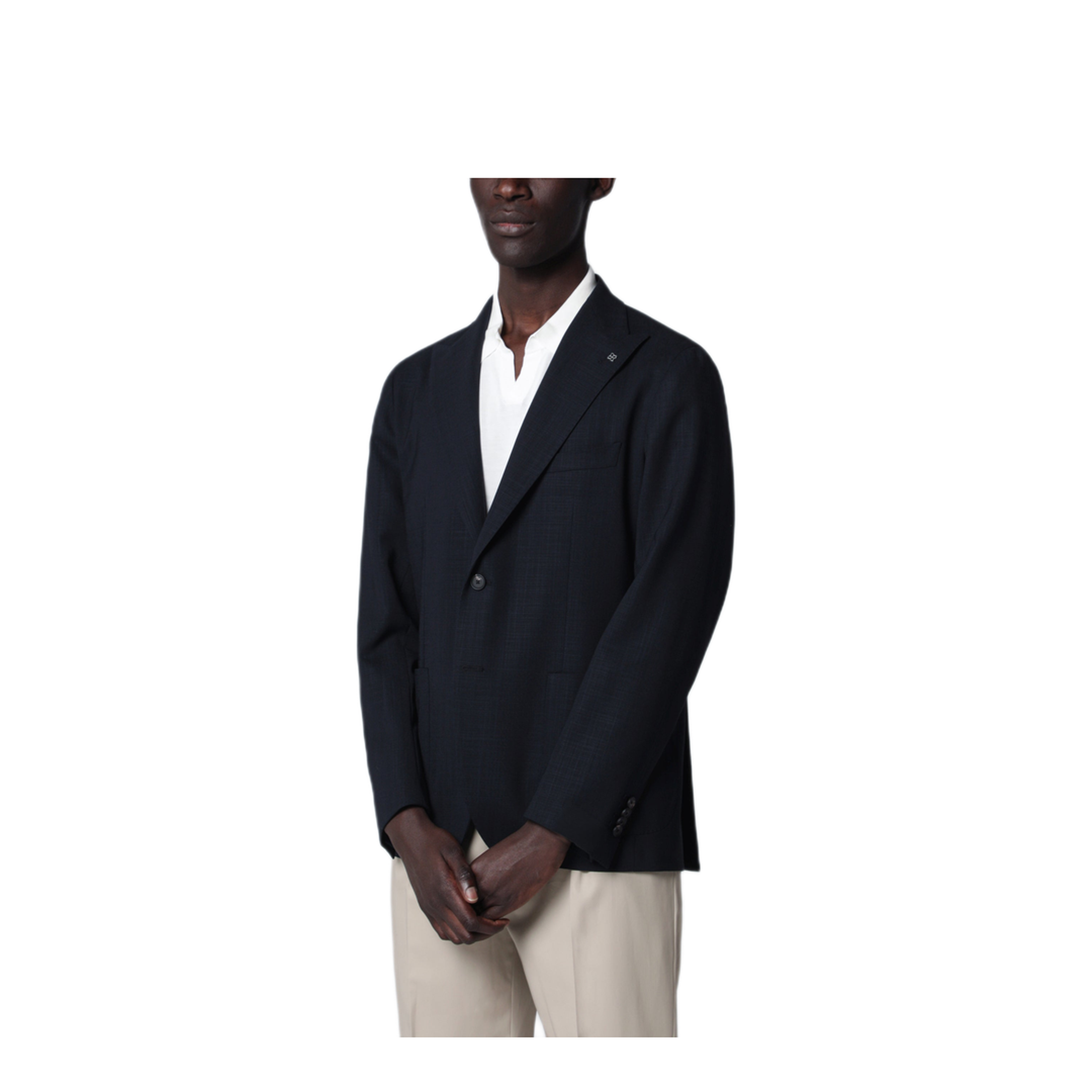 MAYFEYR - Tagliatore - Single Breasted Blue Textured Wool Jacket - 1SMC26K150185B3199
