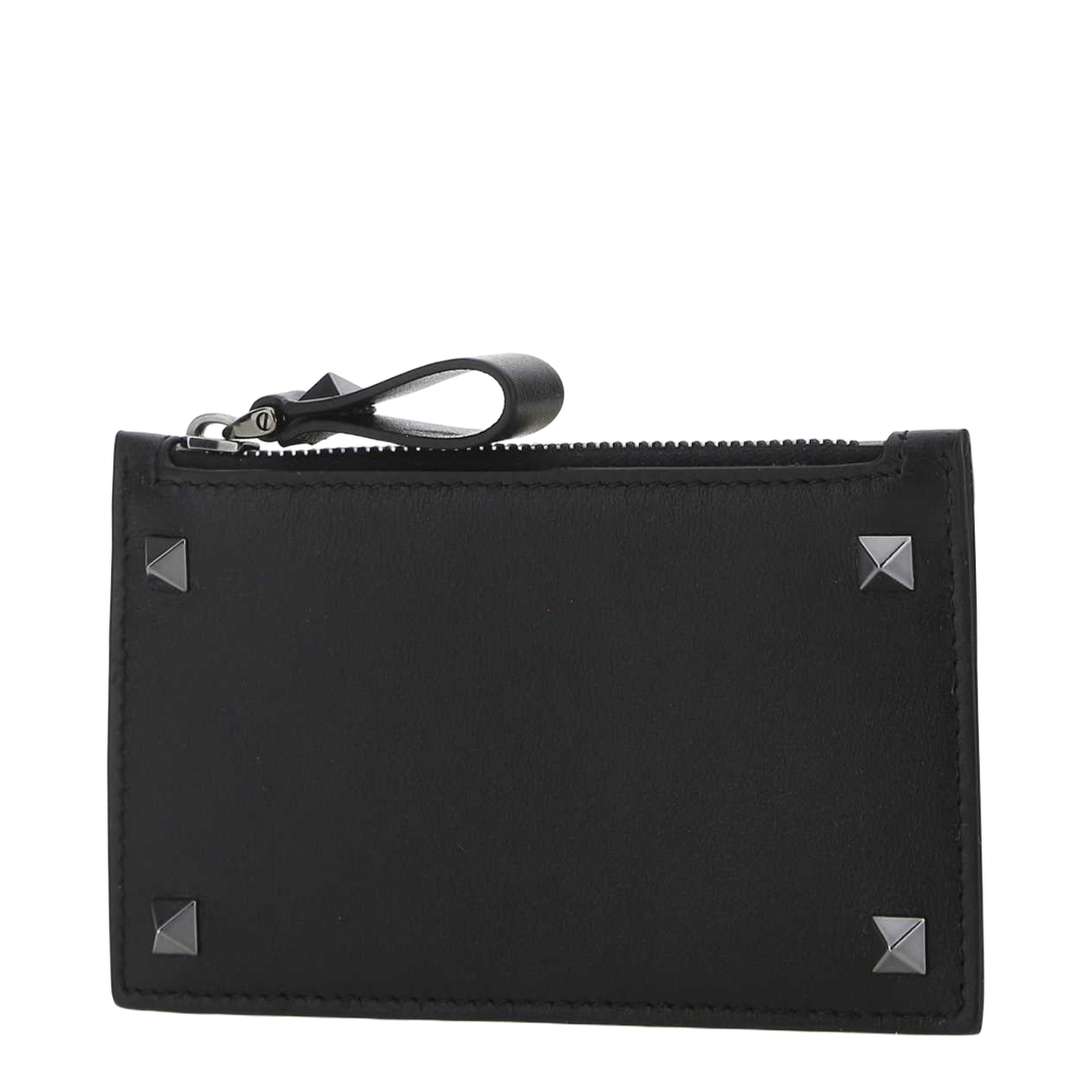 MAYFEYR - Valentino - Black Leather Rockstud Card Holder - 2Y2P0540VH30NO