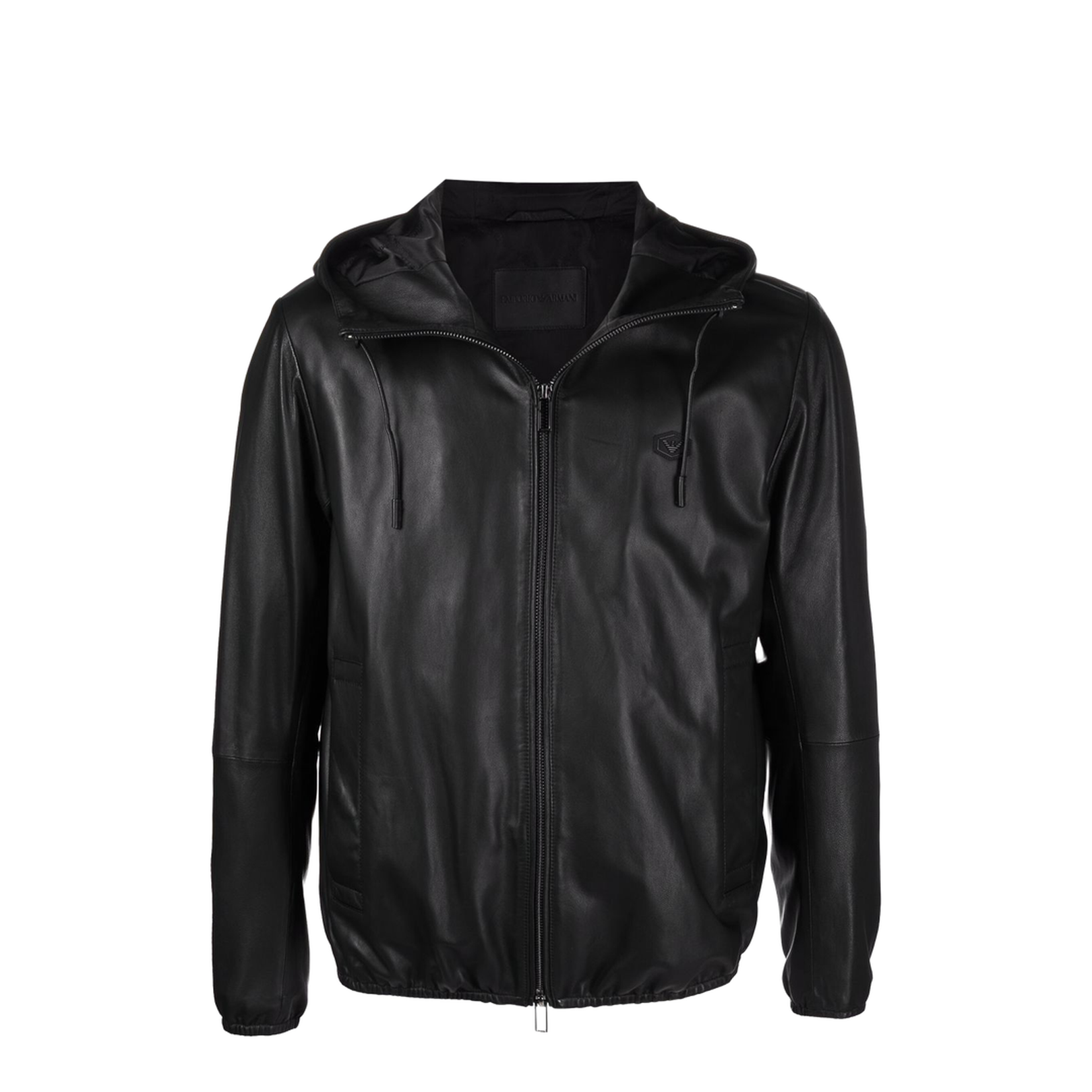 Black Lambskin Hooded Jacket