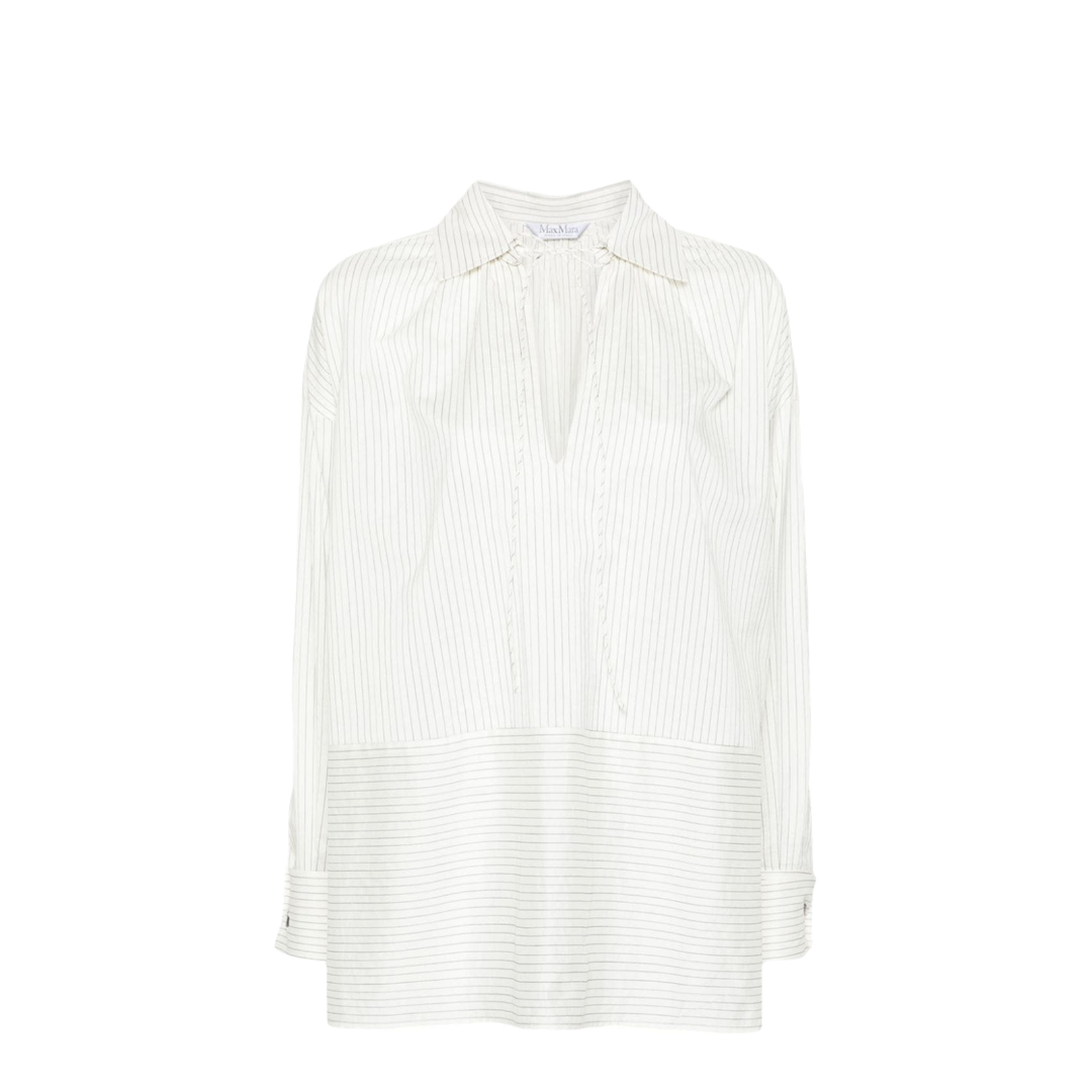 White Cotton And Silk Blend Tunic