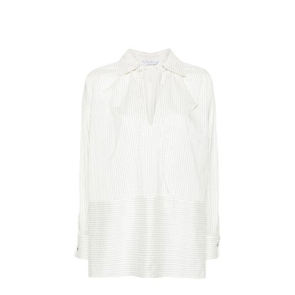 White Cotton And Silk Blend Tunic