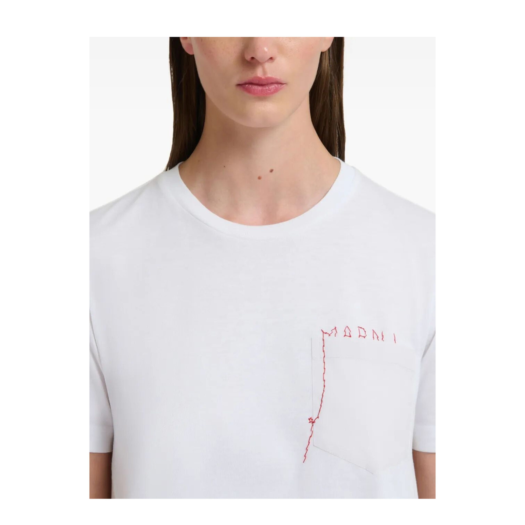 MAYFEYR - Marni - Cotton T-Shirt With Embroidered Logo - THJE0378QSUTC44600W01