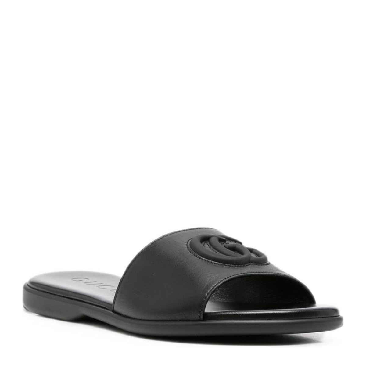 MAYFEYR - Gucci - Black Leather Double G Open Toe Sandals - 874910AAGT41000
