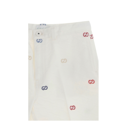 MAYFEYR - Gucci - Cotton Denim Jacquard Shorts - 854002XDDFC