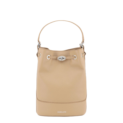 Small Leather Bucket Bag