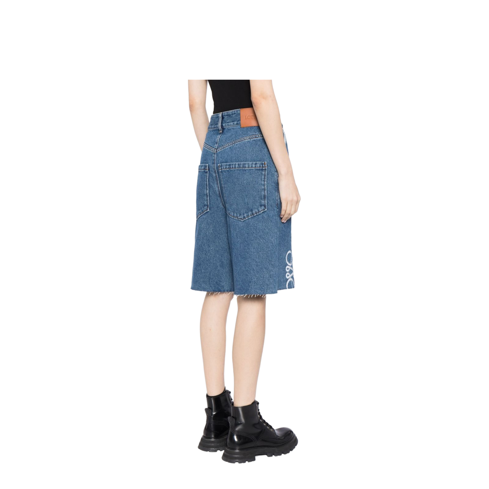 Indigo Blue Cotton Denim Wide Leg Pants