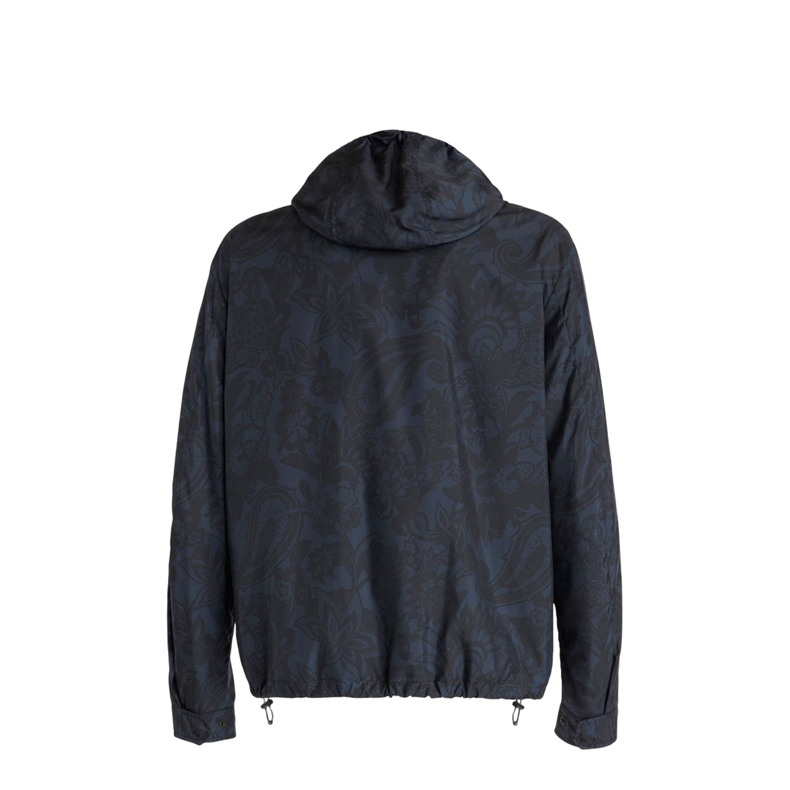 Windbreaker with blue pattern