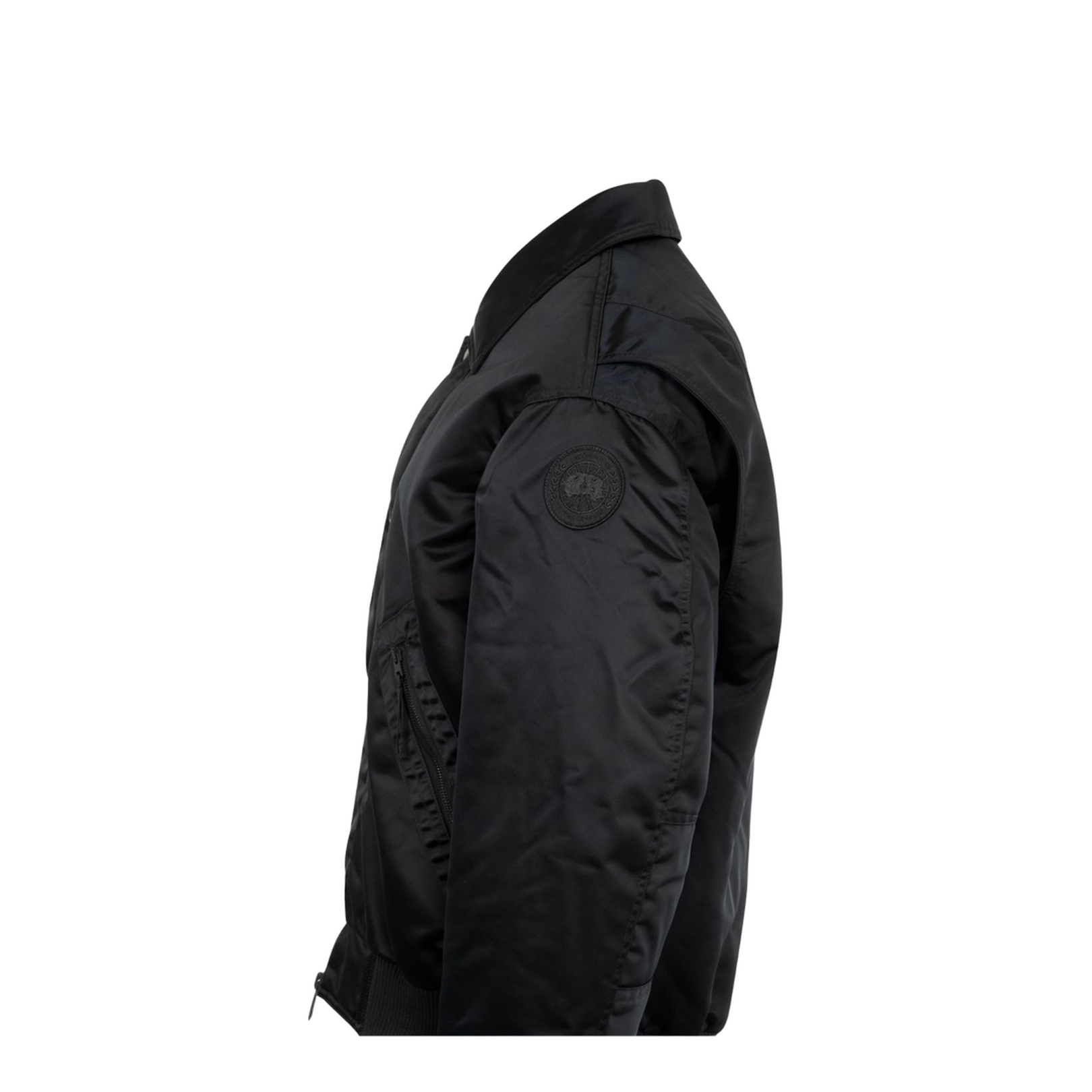 Nylon Bomber Jacket - Black