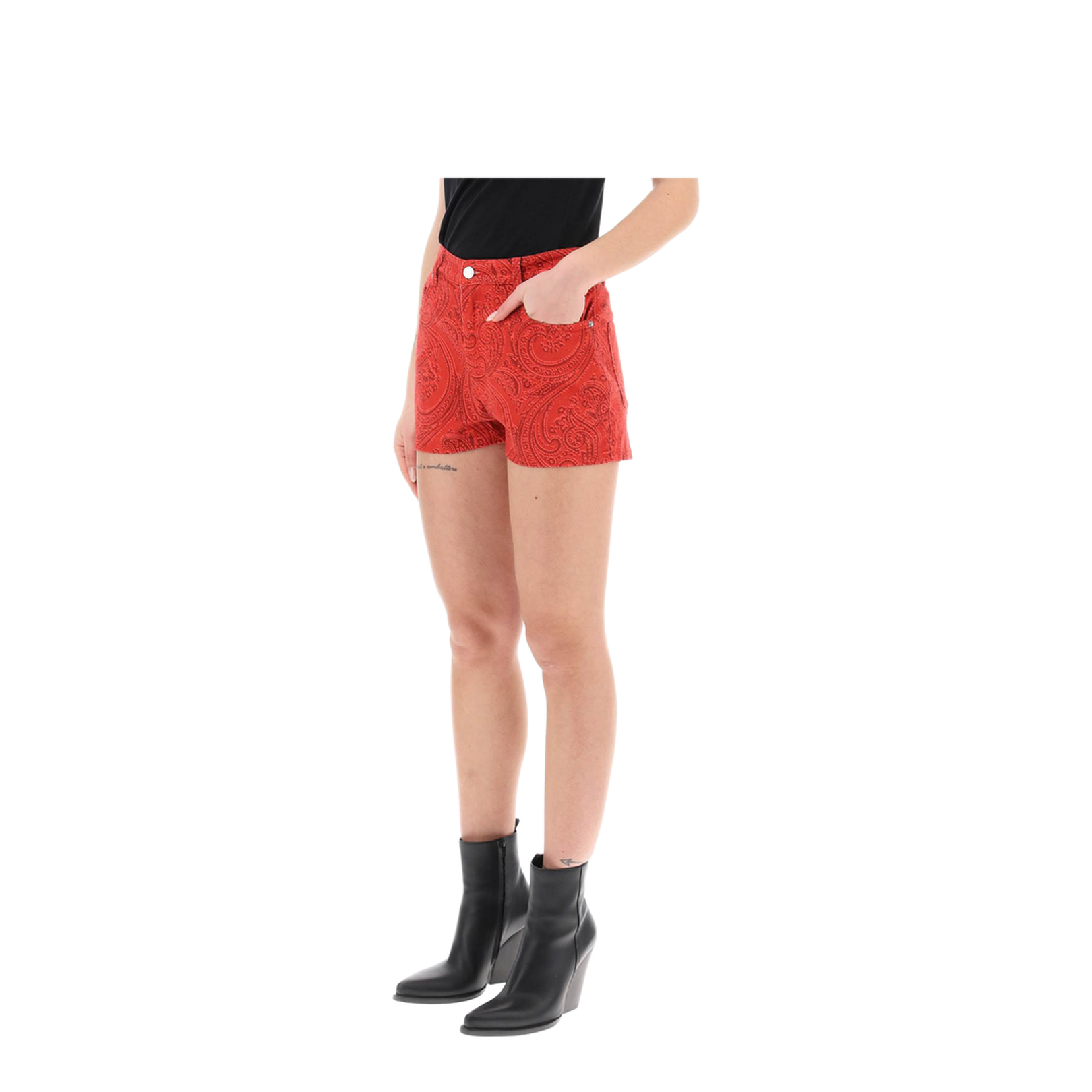 Paisley Print Shorts