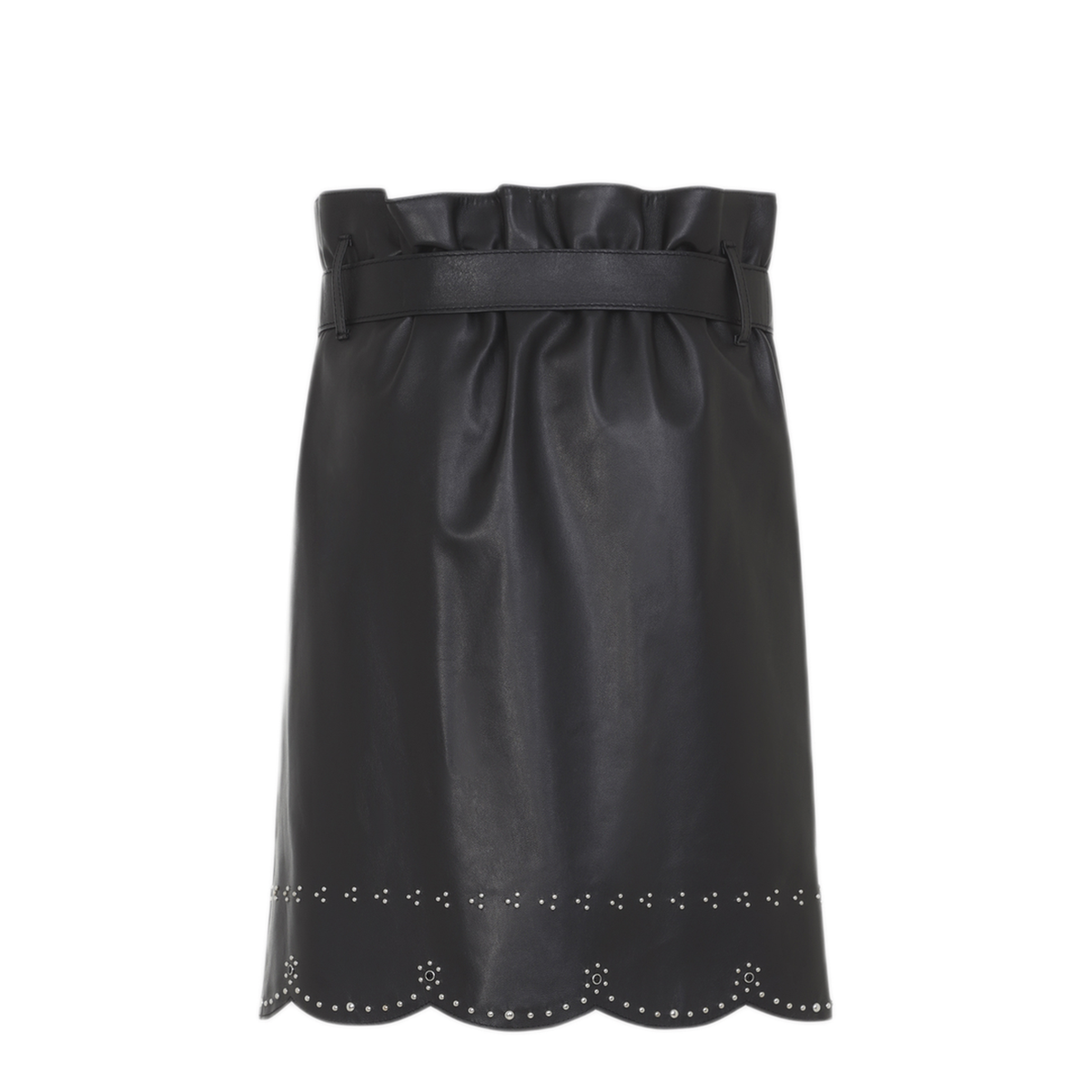 MAYFEYR - Marni - Black Leather Midi Skirt - GOMX0883UXULA77200N99