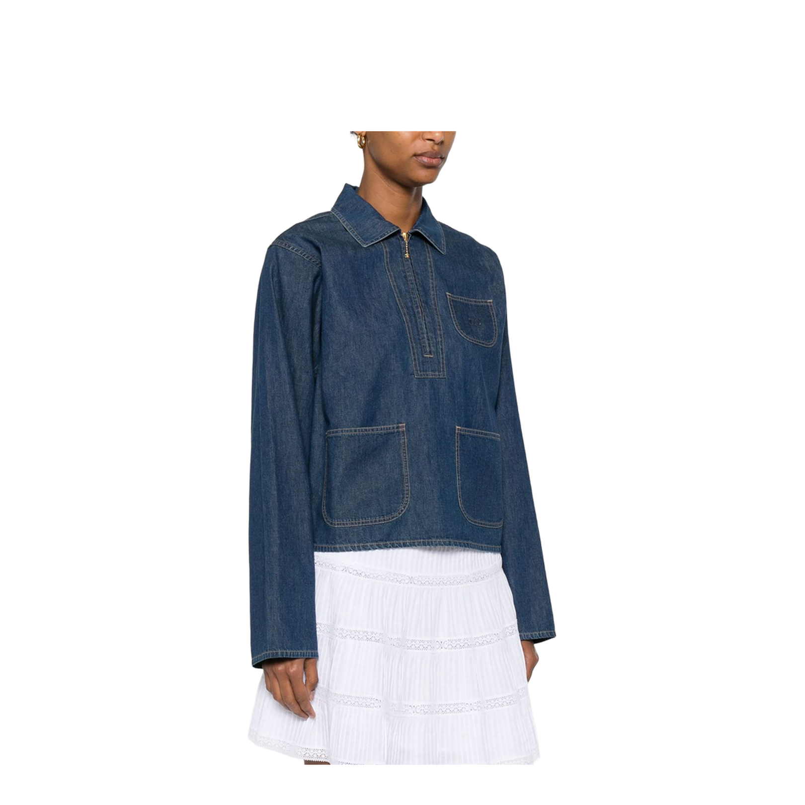 Denim Cotton Shirt in Blue