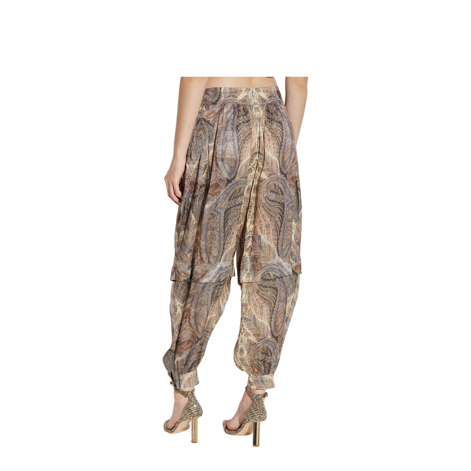 Loose-fit silk trousers