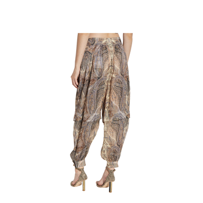 Loose-fit silk trousers