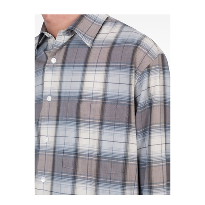MAYFEYR - Auralee - Shirts - A26SS01LCBLUEGRAYCHECK
