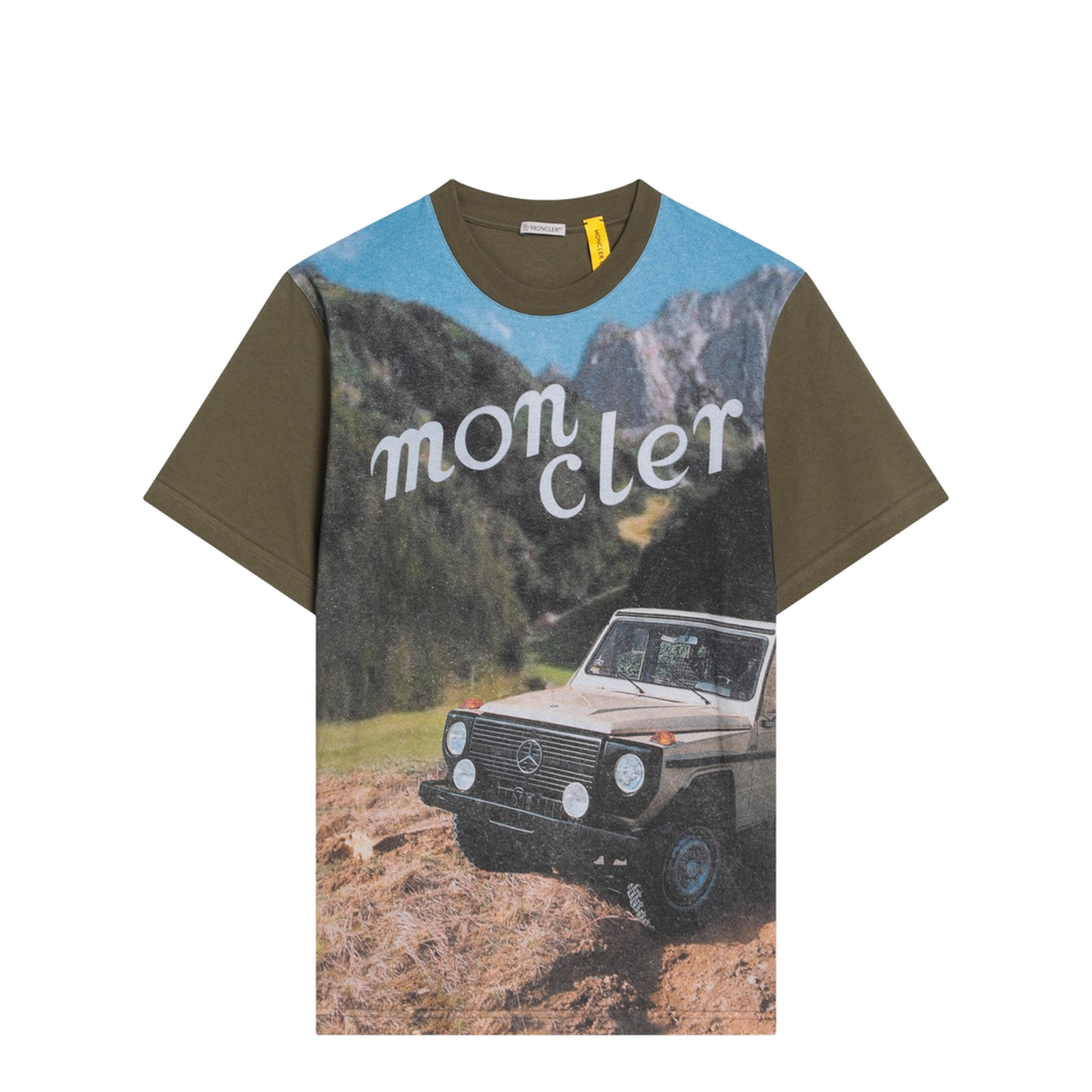 Green Printed Cotton T-Shirt