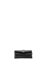 Quilted Leather Wallet In Black