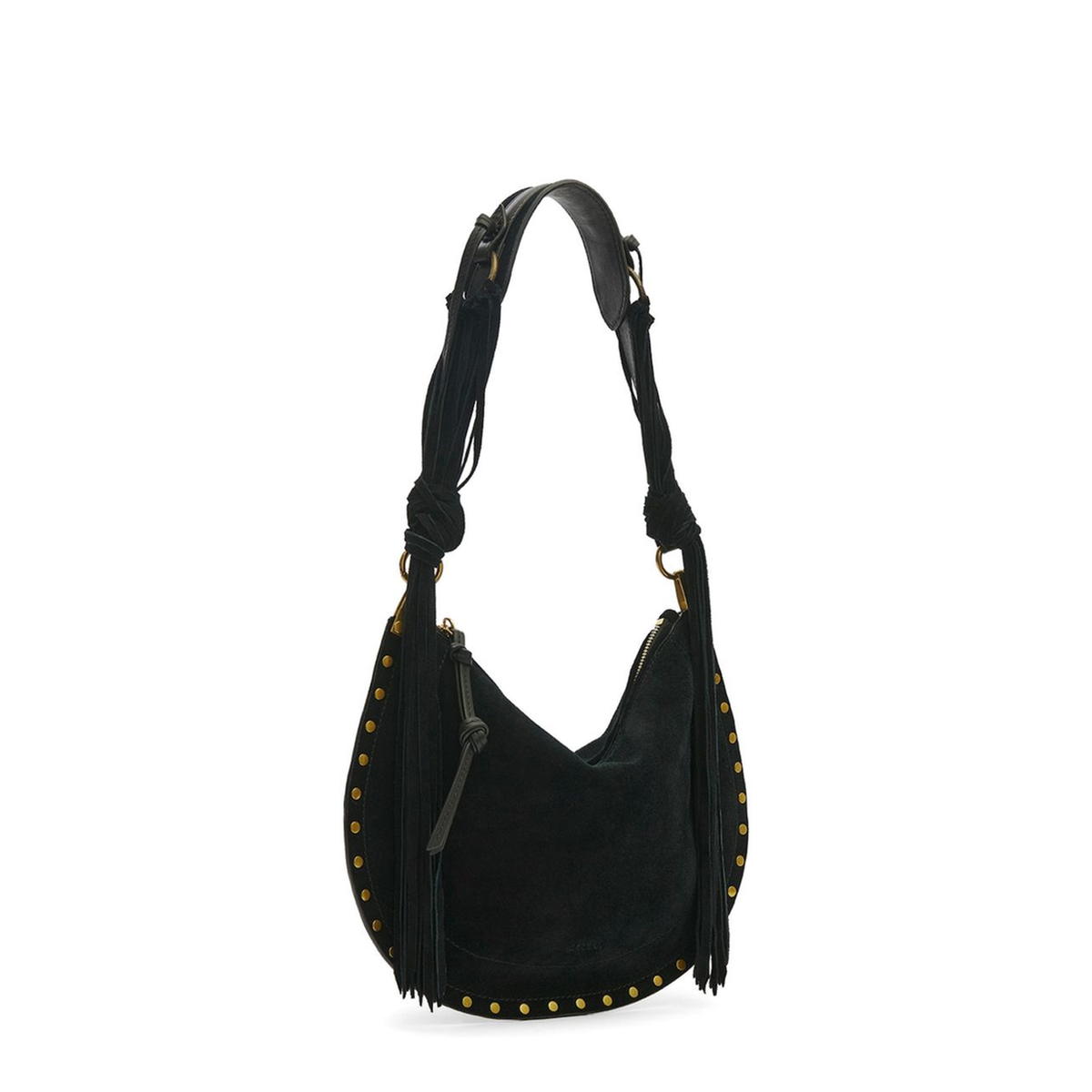 MAYFEYR - Isabel Marant - Black Shoulder Bag With Metal Embellishments - BF0066FGD2C17M01BK