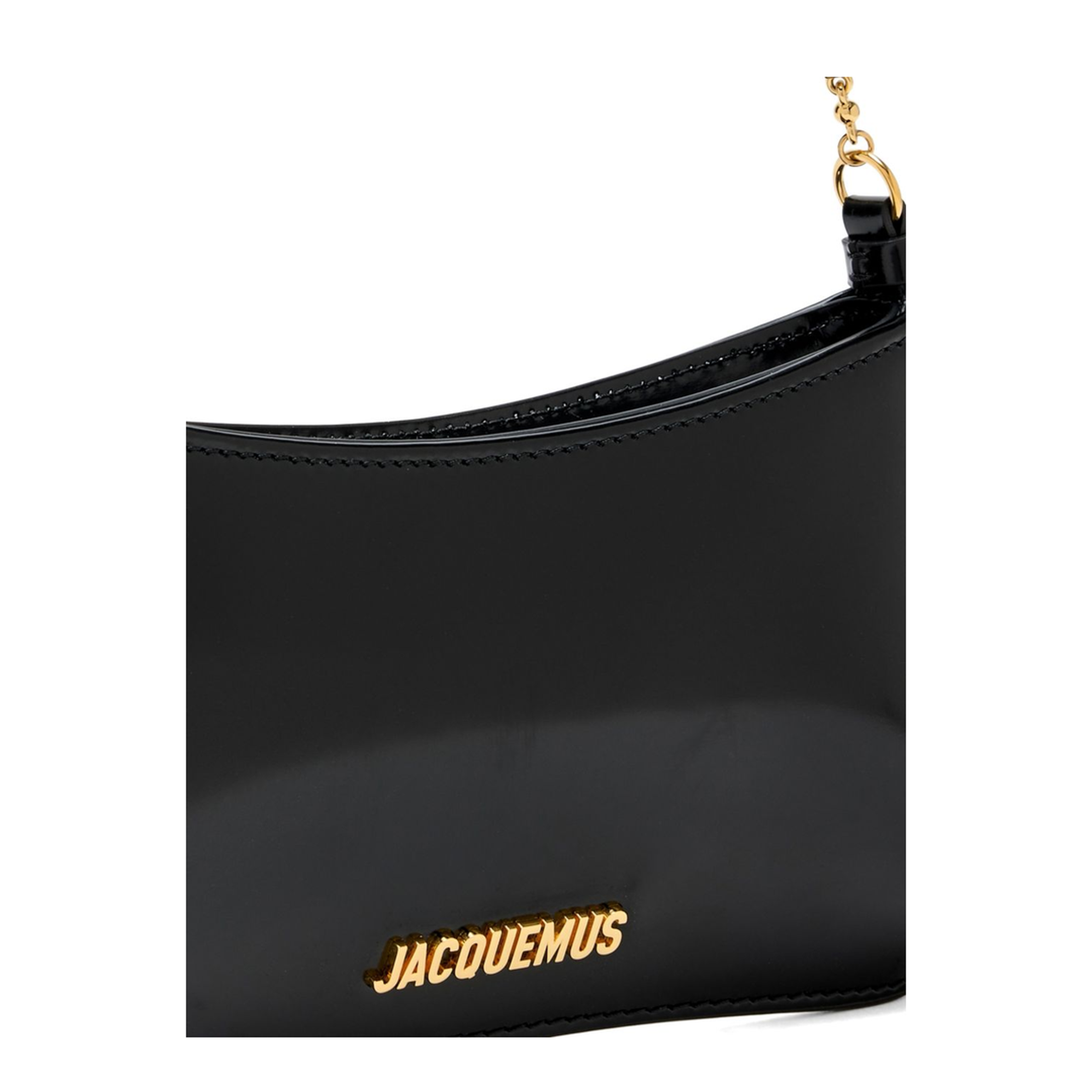 Le Petit Bisou Chaîne Calf Leather Shoulder Bag - Black