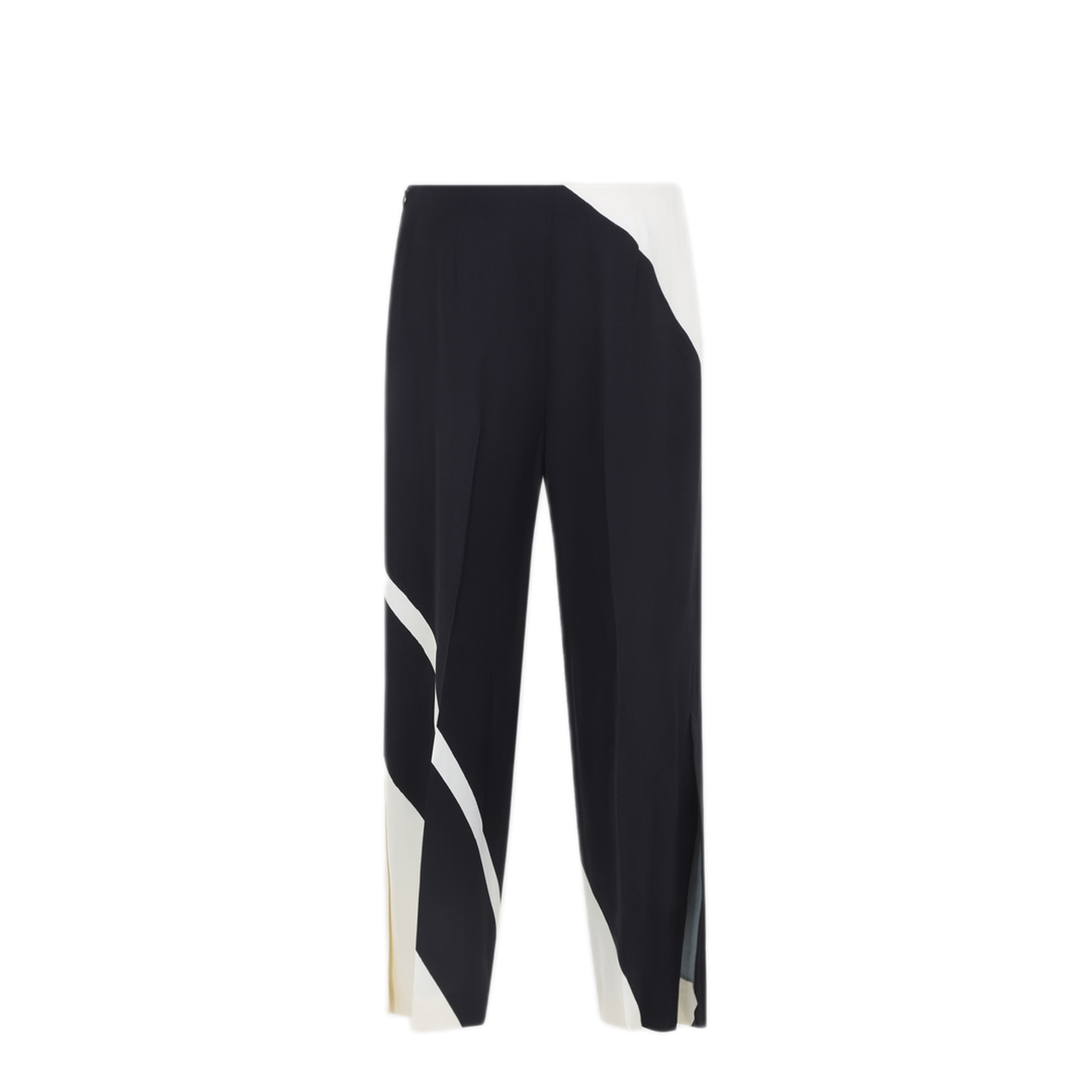 MAYFEYR - ALBERTA FERRETTI - Black Twill Printed Viscose Pants - A031401511555