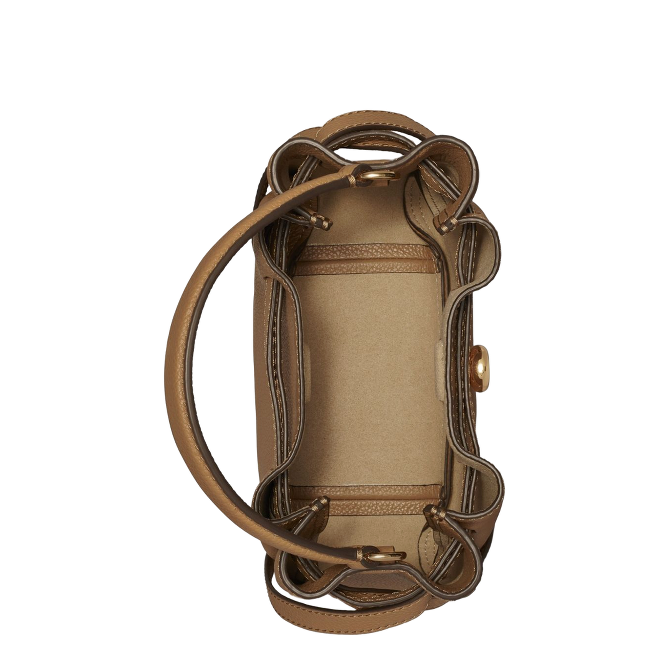 Romy Mini Pebbled Leather Crossbody Bag - Tiramisu
