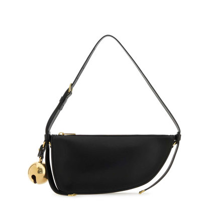 MAYFEYR - Burberry - Black Leather Shield Mini Shoulder Bag - 8077580A1189