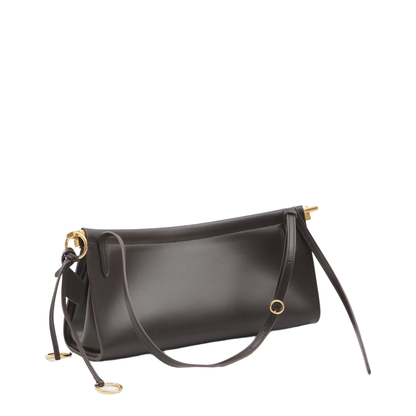 Le Click Medium Calfskin Shoulder Bag - Marron Foncé (Dark Brown)