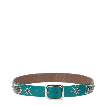MAYFEYR - Gallery Dept. - Leather Belt With Decorations - PSB90053TURQUOISE
