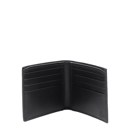 Maxi Leather GG Bi-Fold Wallet - Black