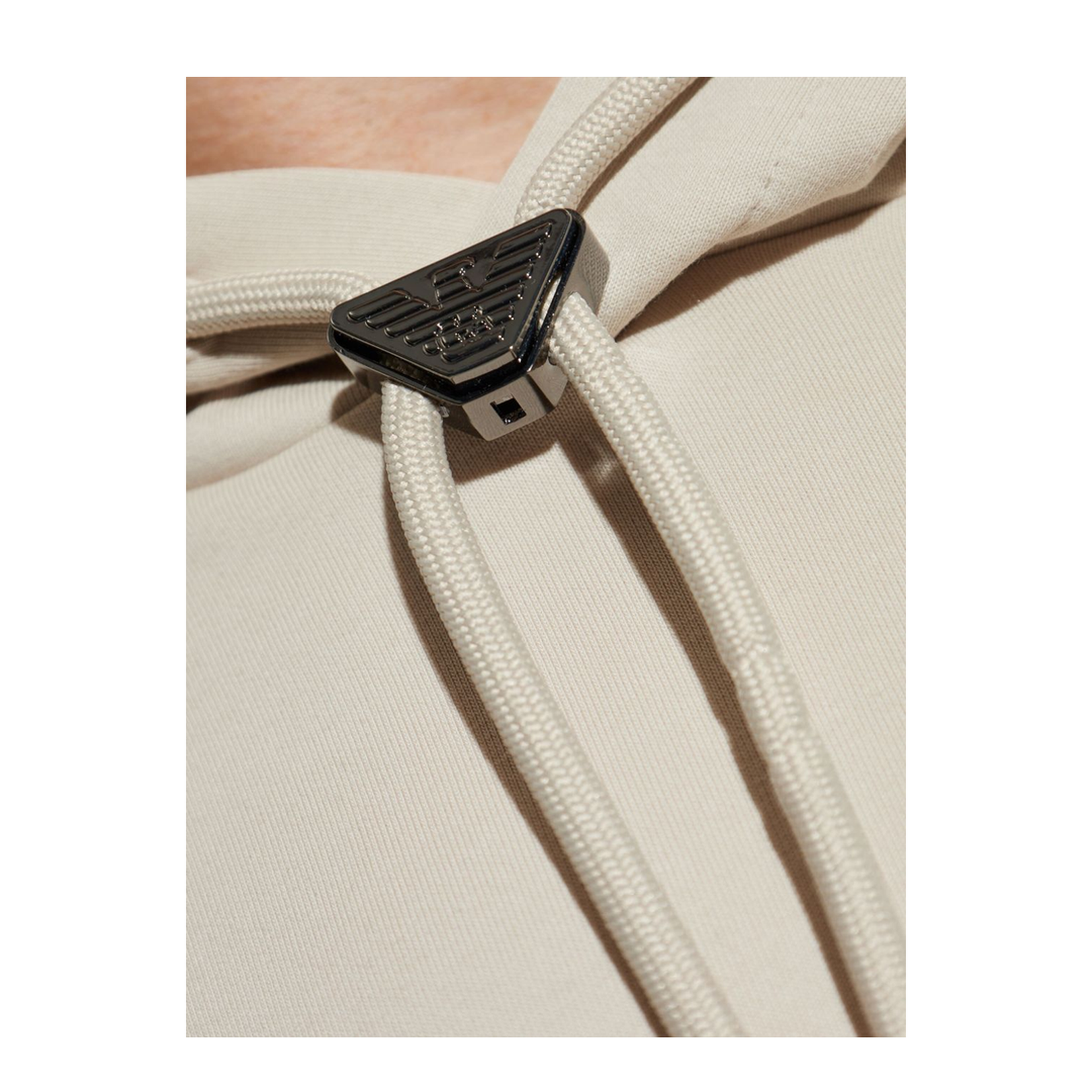 Double-Jersey Hooded Sweatshirt with Oversized Embossed Logo Embroidery